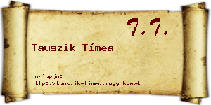 Tauszik Tímea névjegykártya