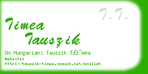 timea tauszik business card